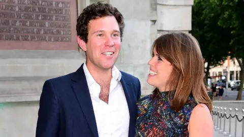 PA Jack Brooksbank and Princess Eugenie in June 2017