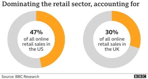 Amazon dominates retail sector