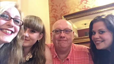 The Adams Family Mr Adams with his three daughters