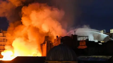 Getty Images Fire at Mackintosh building