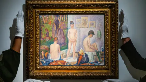 Guy Bell/Shutterstock Georges Seurat's 1888 work Les Poseuses, Ensemble (small version)