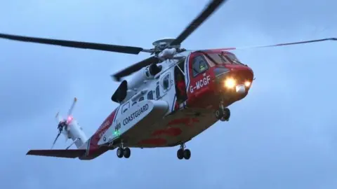 BBC UK Coastguard helicopter