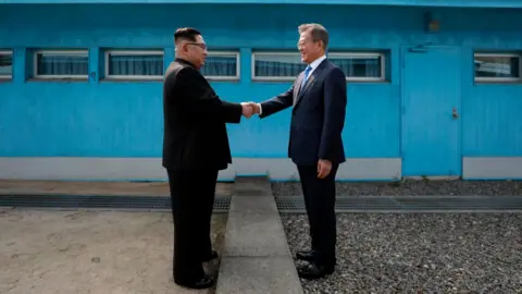 EPA Kim Jong-un and Moon Jae-in