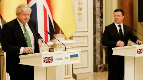 PA Media Boris Johnson and Volodymyr Zelensky