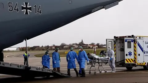 German air force German military transports patients from Bergamo in March 2020