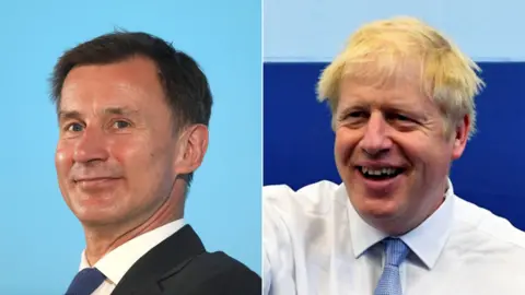 Reuters/AFP Jeremy Hunt and Boris Johnson