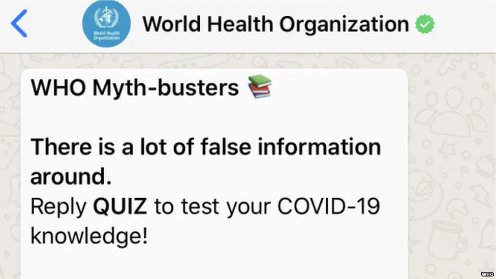 WHO WHO myth busting WhatsApp