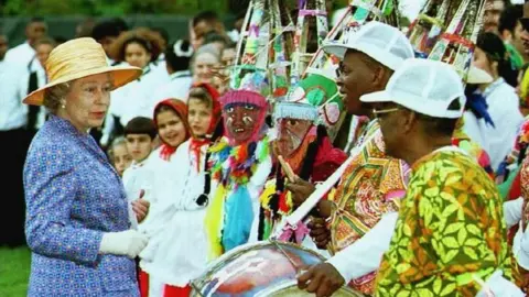 PA Media The Queen during a visit to Bermuda in 1994