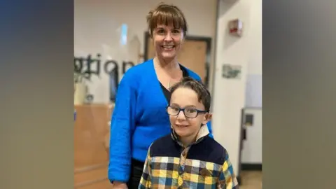 BBC Elly Salisbury and her 9-year-old son Cormac