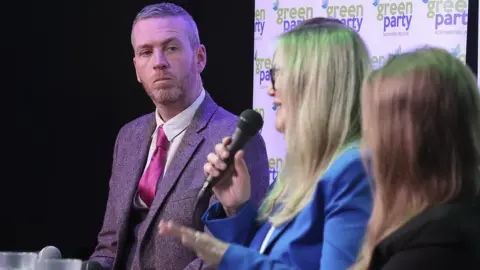 Mal O'Hara and other Green Party members at their manifesto launch event