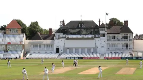 PA Media The pavilion at Trent Bridge