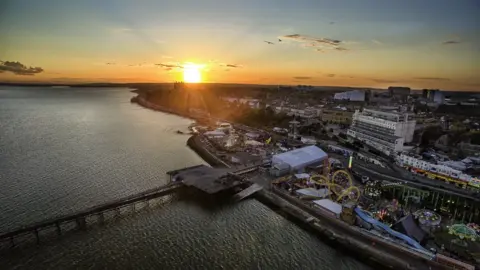 Getty Images Southend-on-Sea aerial view of the pier