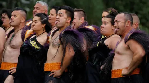 Reuters The traditional Maori welcome given to the duke and duchess