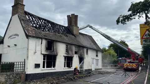 BBC Indian Garden building damaged by fire