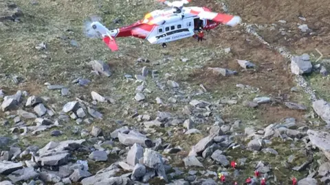 Llanberis mountain rescue team Air ambulance