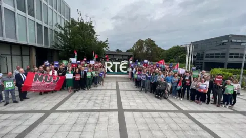 Colm Hand RTÉ staff expressed their anger over the payments by protesting on Tuesday
