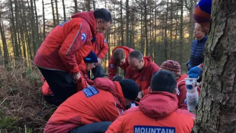 Cleveland Mountain Rescue Team Mountain biker rescue