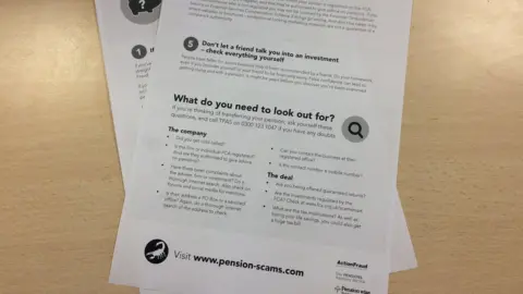 Action Fraud scam warning leaflet