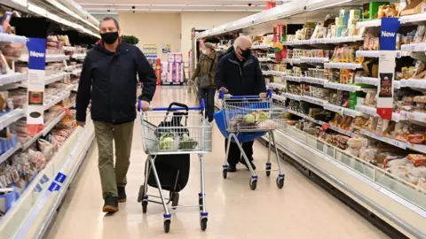 EPA Shoppers in a supermarket