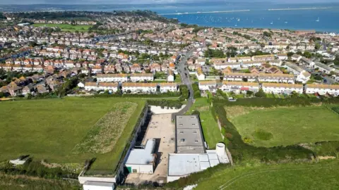 LDRS Aerial view of Langton Road treatment works in Wyke Regis