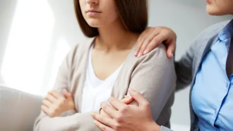 Offering support to a young patient