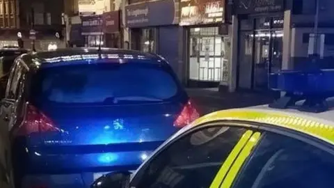 Leicestershire Police Peugeot stopped by police