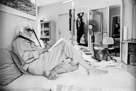 Sooni Taraporevala Arists MF Hussain drawing at his home in Mumbai