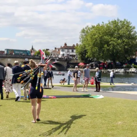 PA Media Rower carrying oars