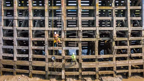 PA Media Repair works on the Sharpness Docks