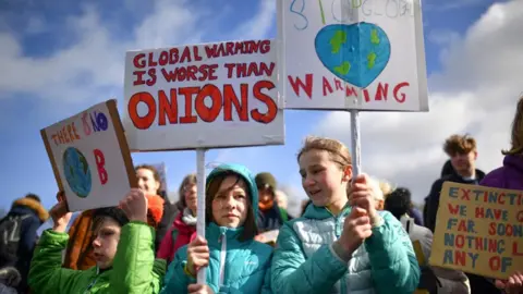 Getty Images Climate protest in Edinburgh