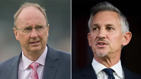 Getty Images Left to right: Jonathan Agnew and Gary Lineker