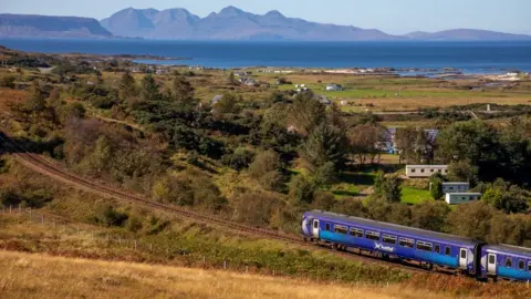 Hijobs ScotRail train on the West Highland Line