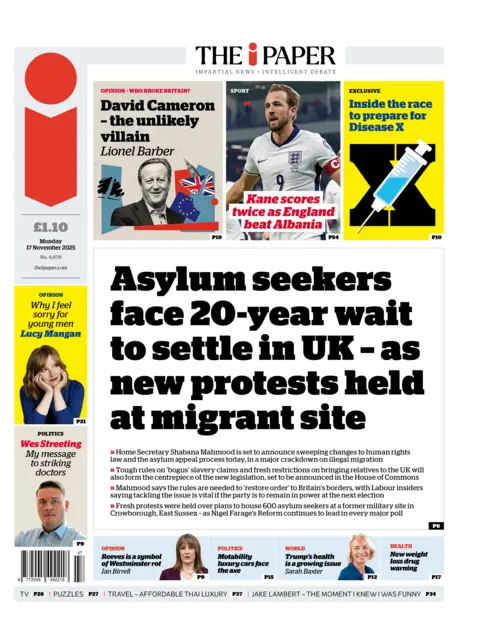 “Asylum seekers face 20-year wait to settle in UK - as new protests held at migrant site”.