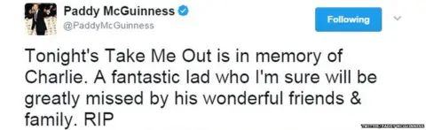 Twitter/Paddy McGuinness Paddy McGuinness