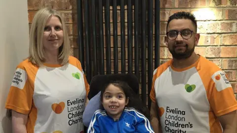 Evelina London Children's Charity Couple Sarah and Danny Singh with niece Sophia