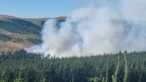 Northumberland National Park Mountain Rescue Team Scene of fire