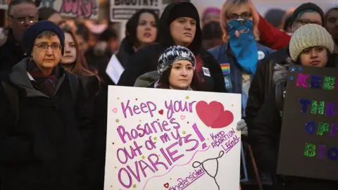 S. Olson / Getty Images Pro reproductive rights demonstrators