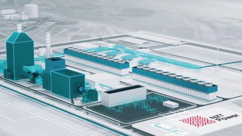 CGI of the Net Zero Teesside Power plant