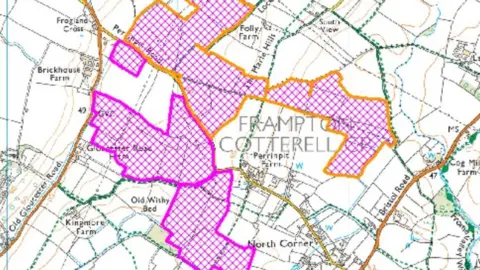 South Gloucestershire Council The planned site for the solar farm