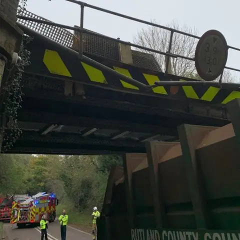 Network Rail Damage caused to bridge in North Luffenham