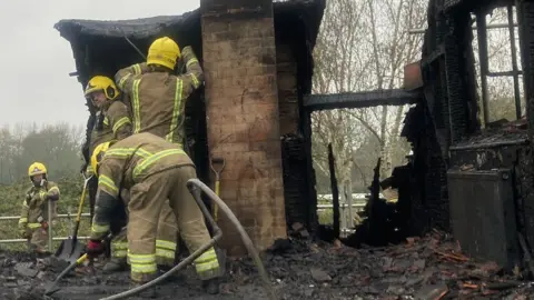 Hampshire & Isle of Wight Fire & Rescue Service School fire