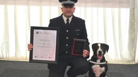 Avon and Somerset Police PC Lee Fairman & Police dog Bandit