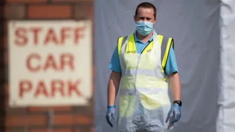 Getty Images Man at Porth testing centre