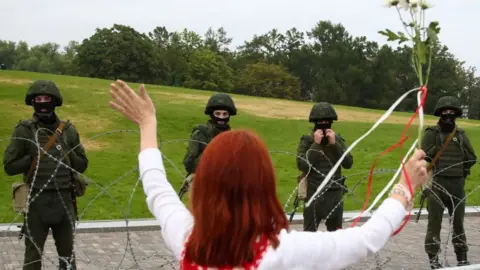 Getty Images Minsk opposition rally, 23 Aug 20