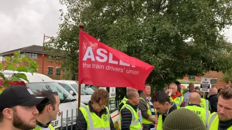 BBC A picket line