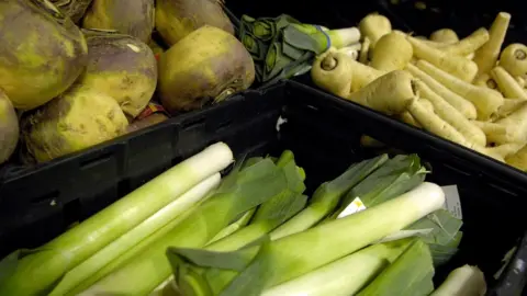 PA Media Leeks, turnips and swedes