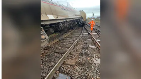 Network rail Cement carriage in Carlisle