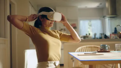 Facebook Woman with VR headset