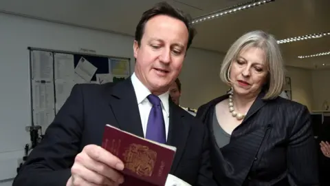 PA Media David Cameron with Theresa May, when she was his home secretary