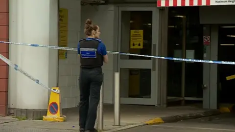 Car park cordoned off